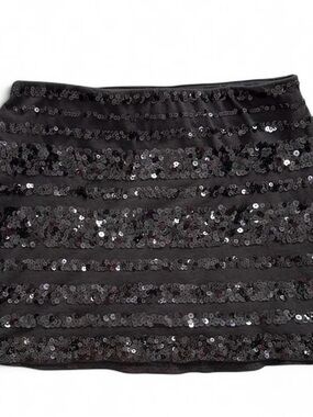 Express Grey Sequin Mini Skirt
